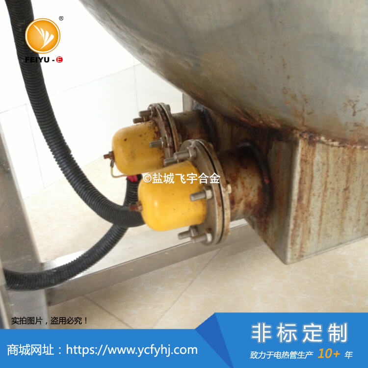 不锈钢法兰式电热管安装现场图